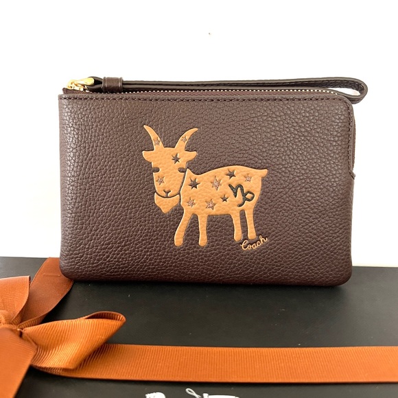 Coach Bags Coach Zodiac Corner Zip Wristlet With Capricorn Limited Edition Nwt Poshmark